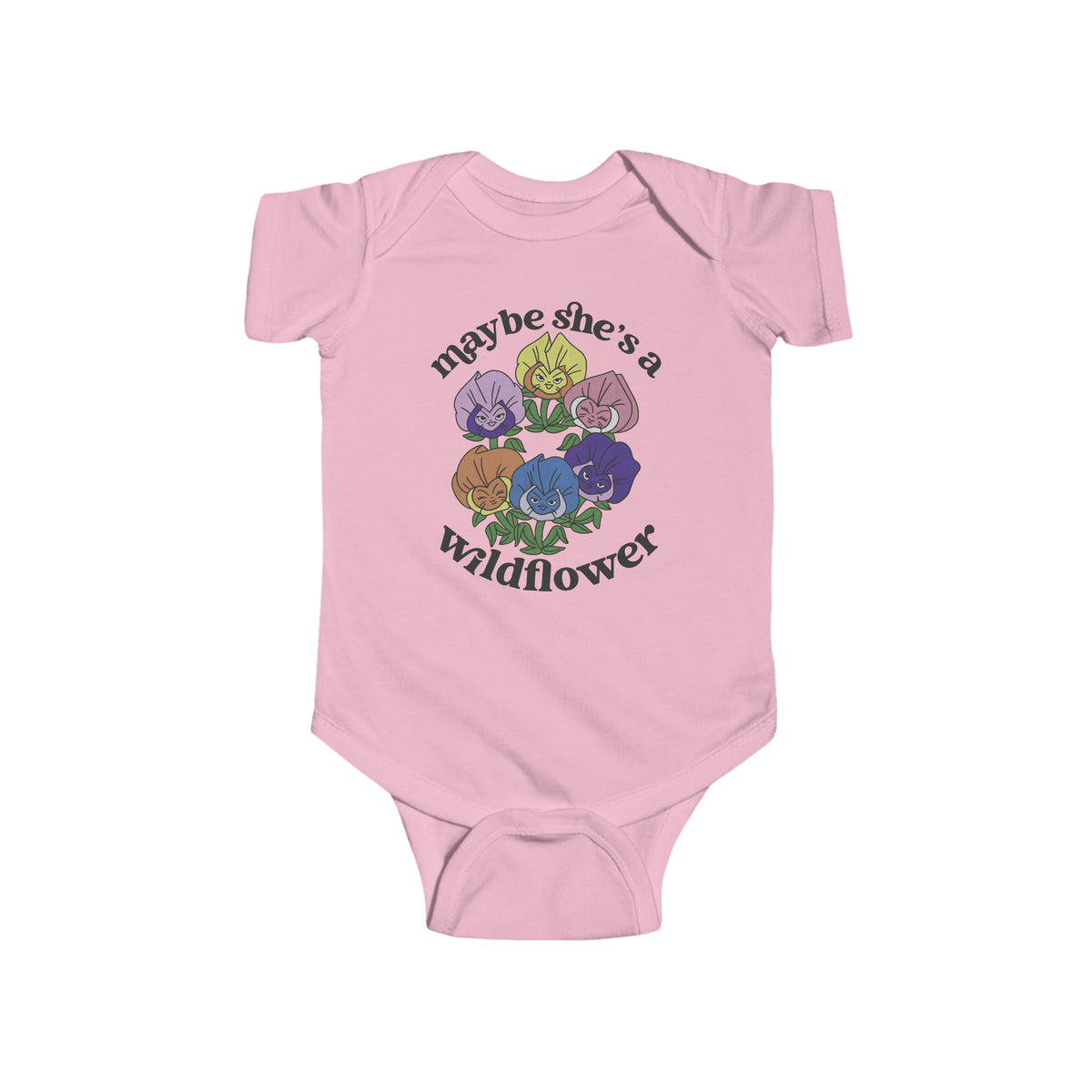 Maybe She’s A Wildflower Rabbit Skins Infant Fine Jersey Bodysuit