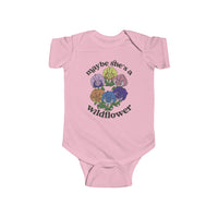 Maybe She’s A Wildflower Rabbit Skins Infant Fine Jersey Bodysuit