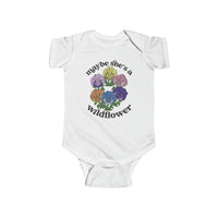 Maybe She’s A Wildflower Rabbit Skins Infant Fine Jersey Bodysuit