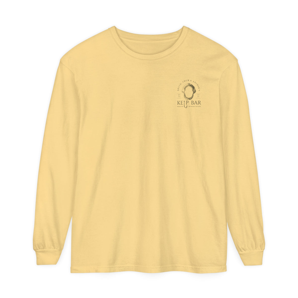 Bruce, Chum & Anchor's Kelp Bar Comfort Colors Unisex Garment-dyed Long Sleeve T-Shirt