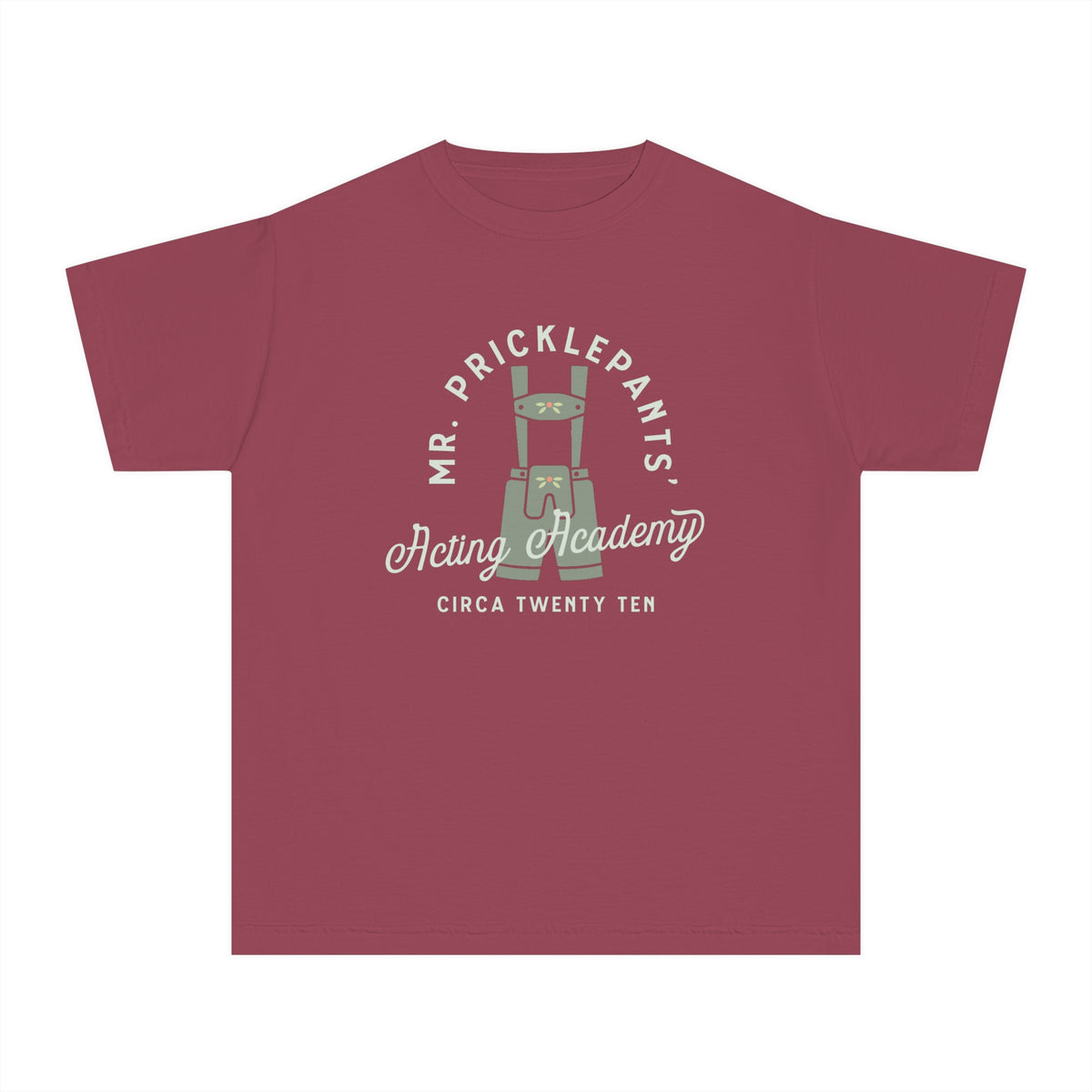 Mr. Pricklepants’ Acting Academy Comfort Colors Youth Midweight Tee
