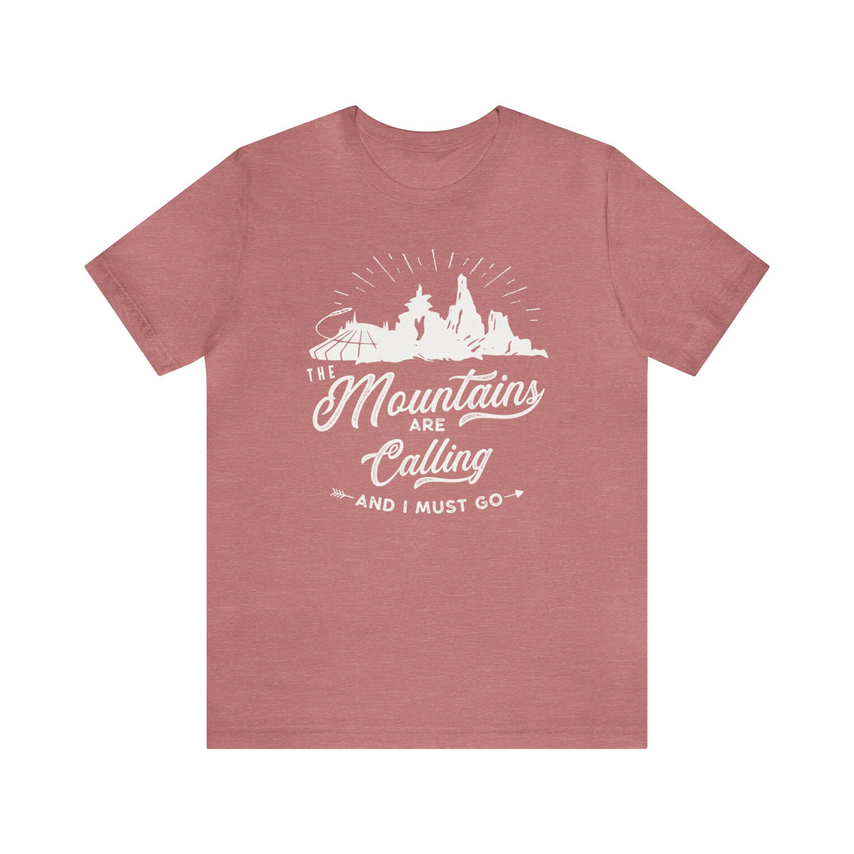 The Mountains Are Calling Bella Canvas Unisex Jersey Short Sleeve Tee