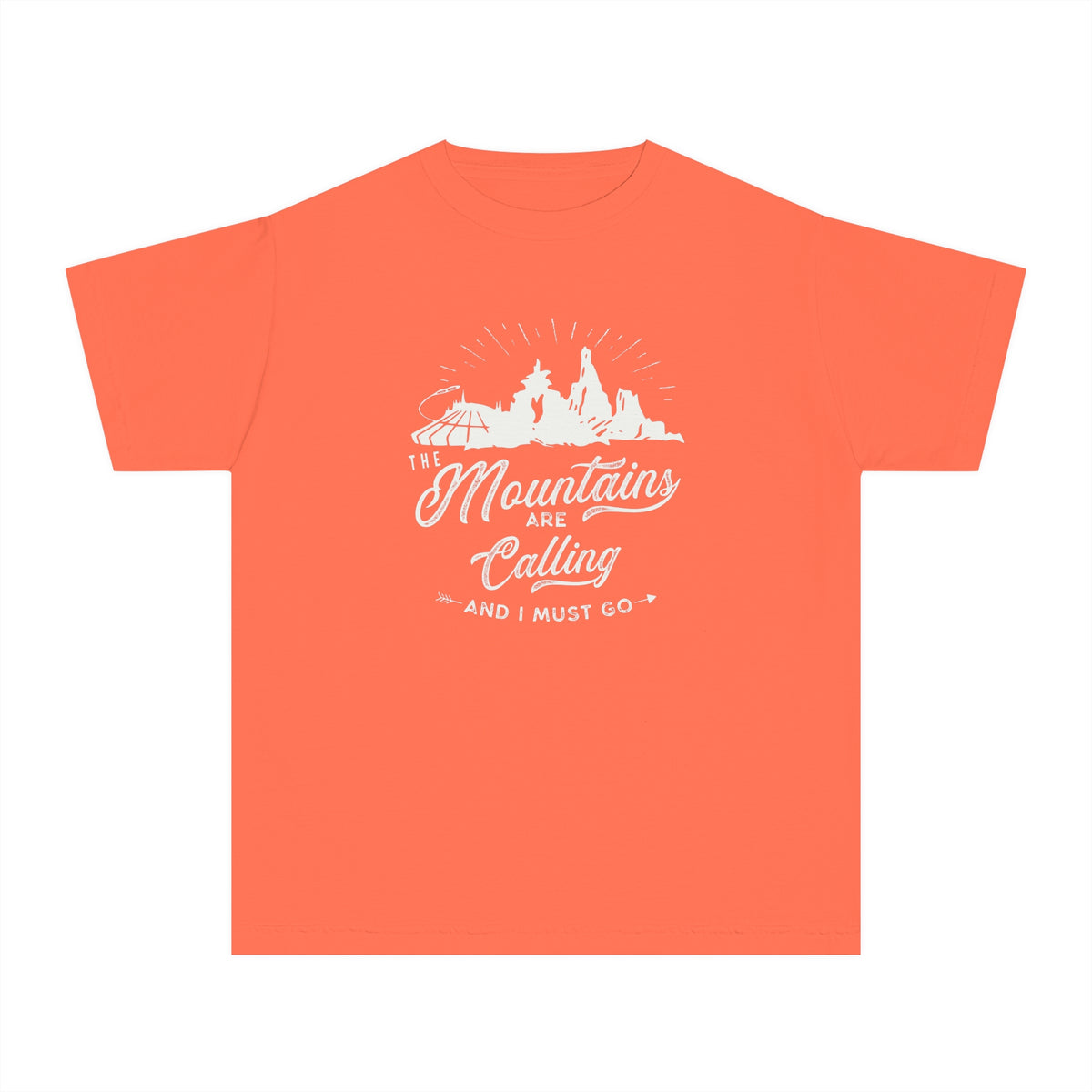 The Mountains Are Calling Comfort Colors Youth Midweight Tee
