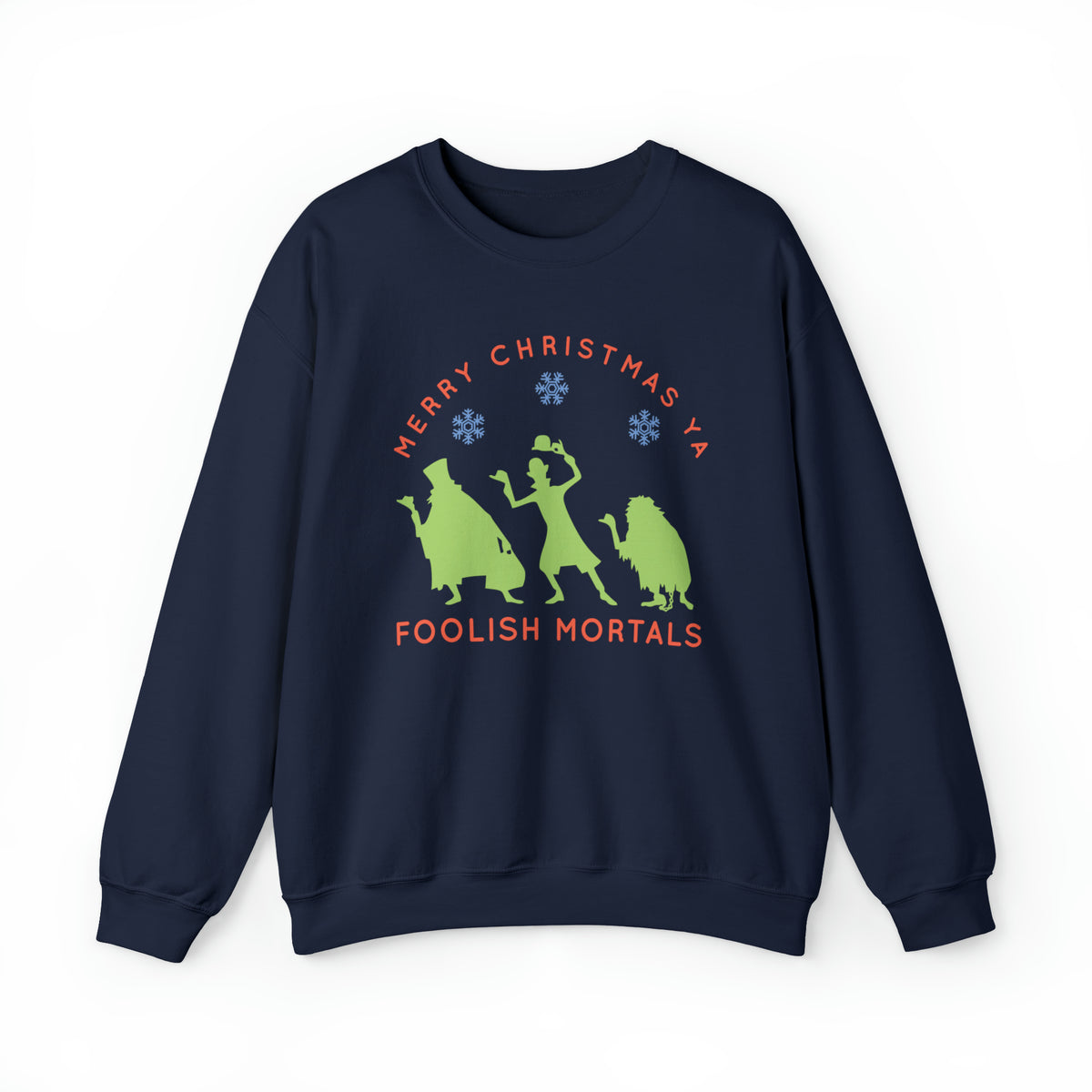 Merry Christmas Ya Foolish Mortals Gildan Unisex Heavy Blend™ Crewneck Sweatshirt