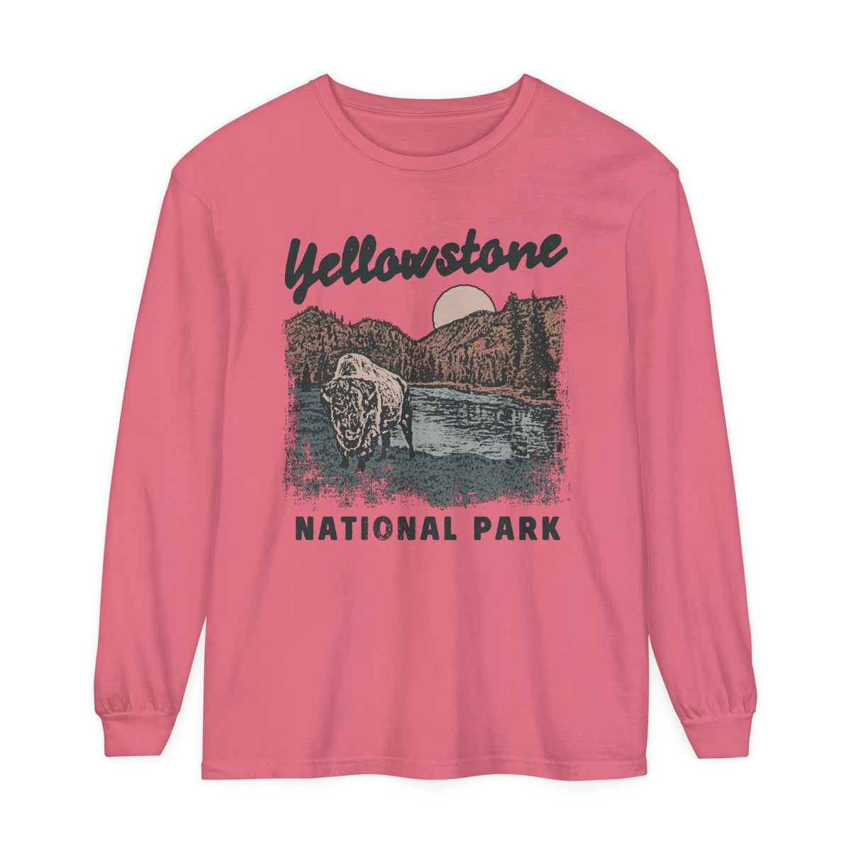 Yellowstone National Park Comfort Colors Unisex Garment-dyed Long Sleeve T-Shirt