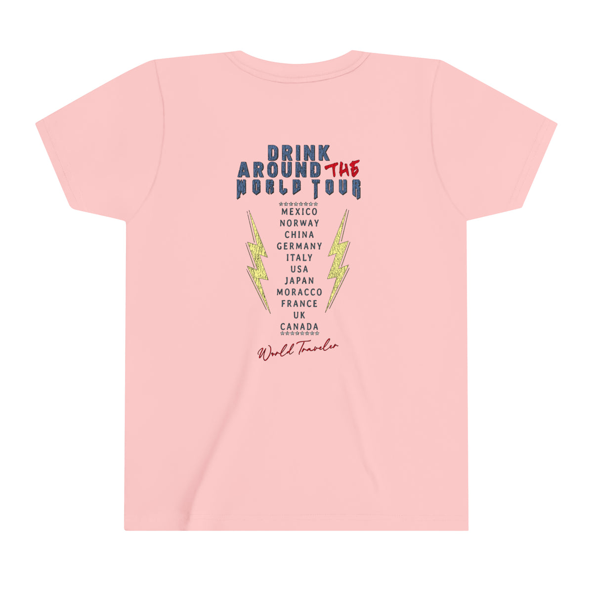 Drink Around The World Tour Bella Canvas Youth Short Sleeve Tee