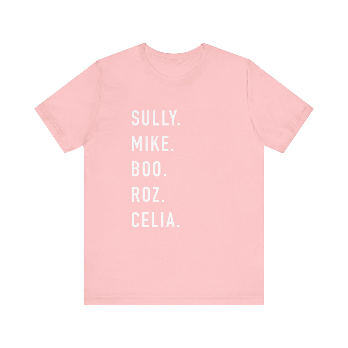 Monsters Character Names Bella Canvas Unisex Jersey Short Sleeve Tee