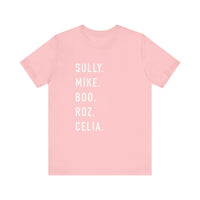 Monsters Character Names Bella Canvas Unisex Jersey Short Sleeve Tee
