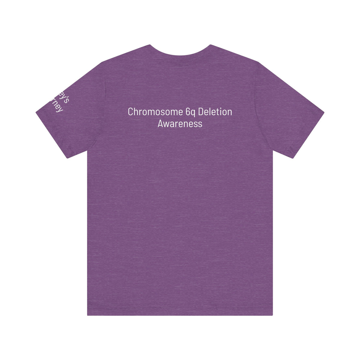 Joey's Journey Chromosome 6q Deletion Awareness Bella Canvas Unisex Jersey Short Sleeve Tee