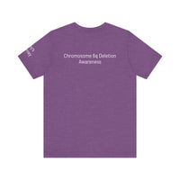 Joey's Journey Chromosome 6q Deletion Awareness Bella Canvas Unisex Jersey Short Sleeve Tee