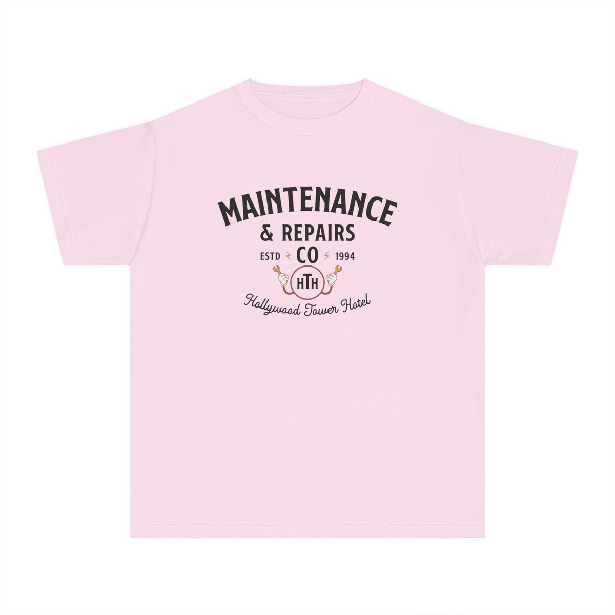 Hollywood Tower Hotel Maintenance & Repairs Comfort Colors Youth Midweight Tee