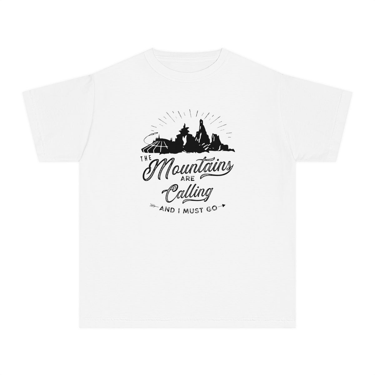 The Mountains Are Calling Comfort Colors Youth Midweight Tee