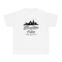 The Mountains Are Calling Comfort Colors Youth Midweight Tee