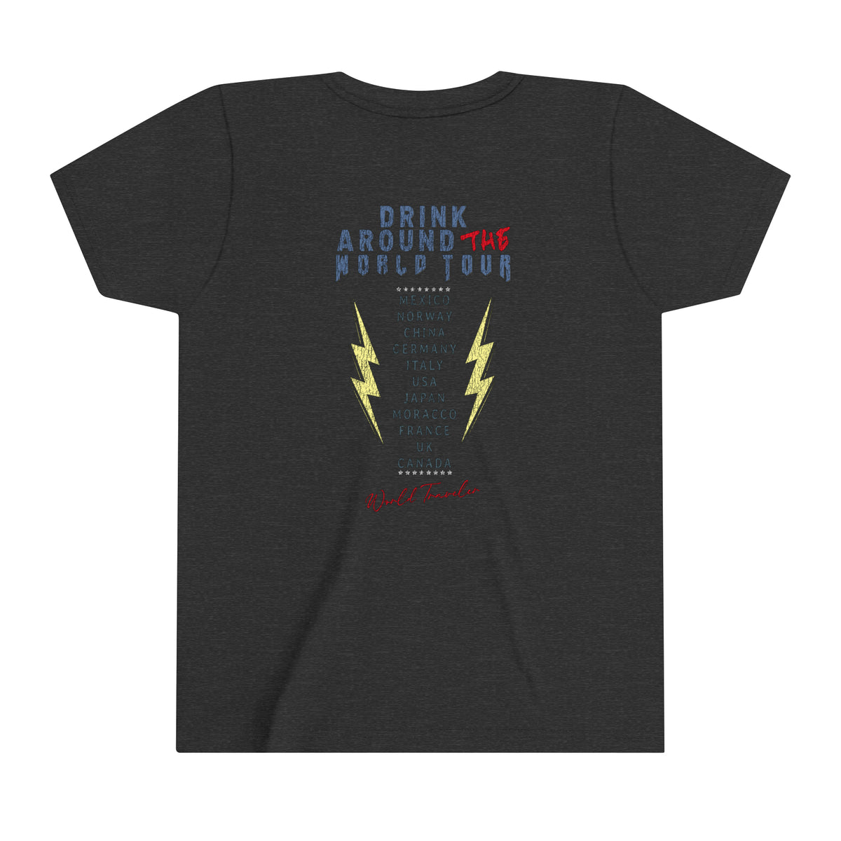 Drink Around The World Tour Bella Canvas Youth Short Sleeve Tee