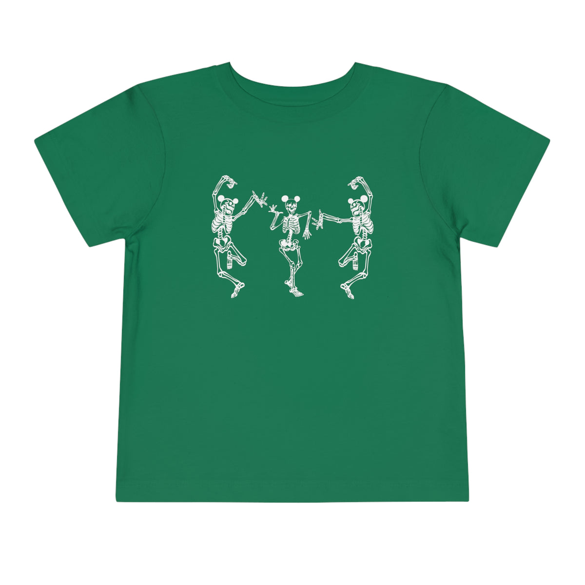 Dancing Skeletons with Ears Bella Canvas Toddler Short Sleeve Tee