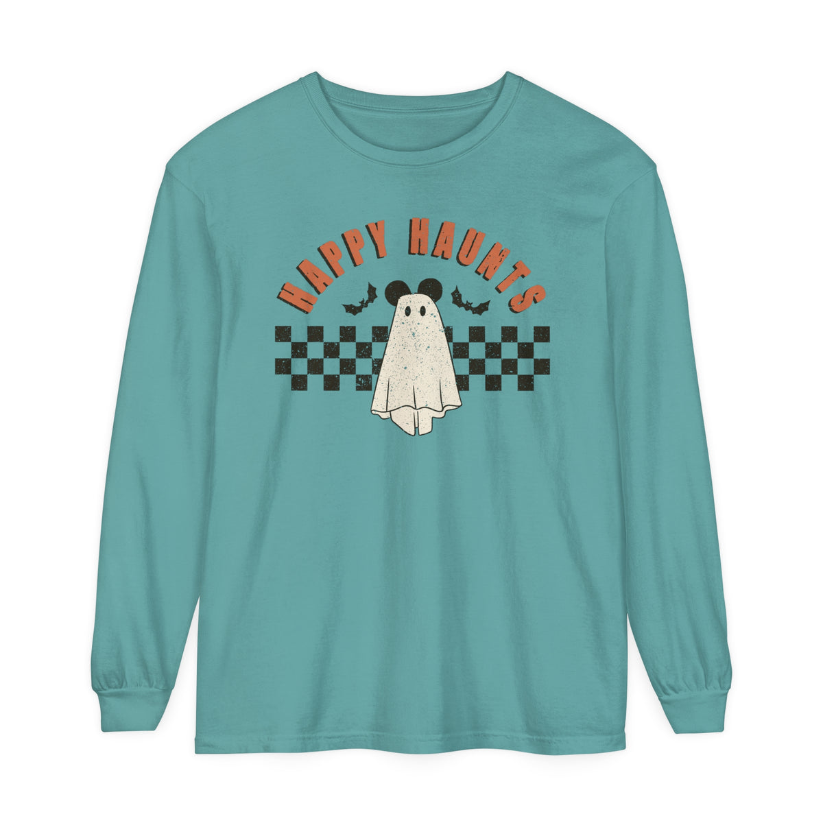 Happy Haunts Comfort Colors Unisex Garment-dyed Long Sleeve T-Shirt
