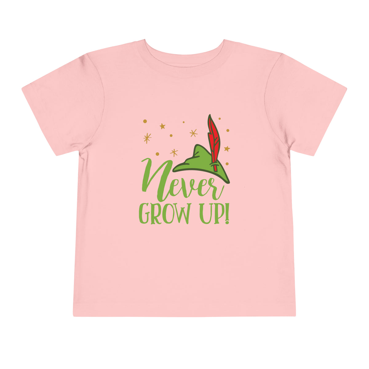 Never Grow Up Bella Canvas Toddler Short Sleeve Tee
