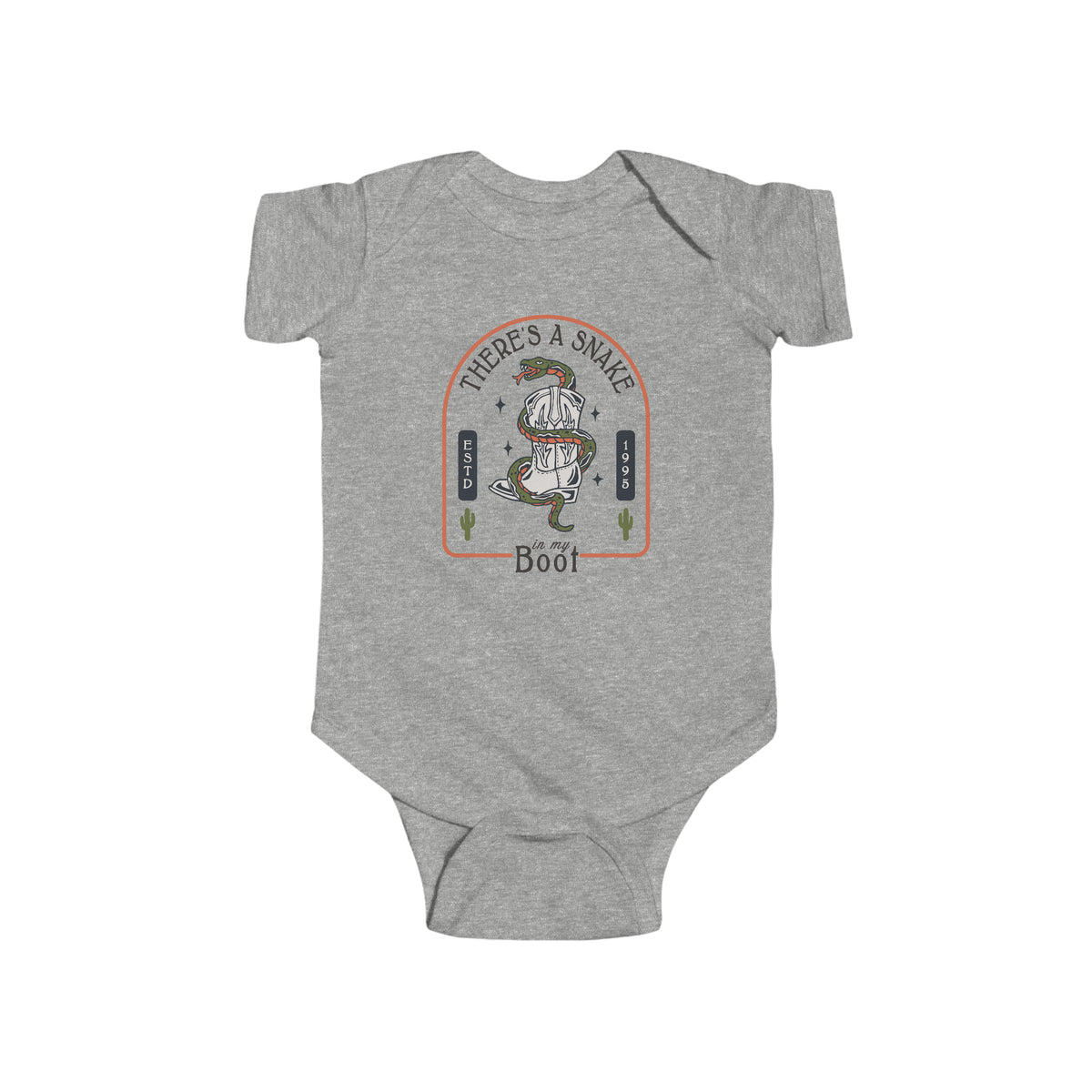 There's A Snake In My Boot Rabbit Skins Infant Fine Jersey Bodysuit