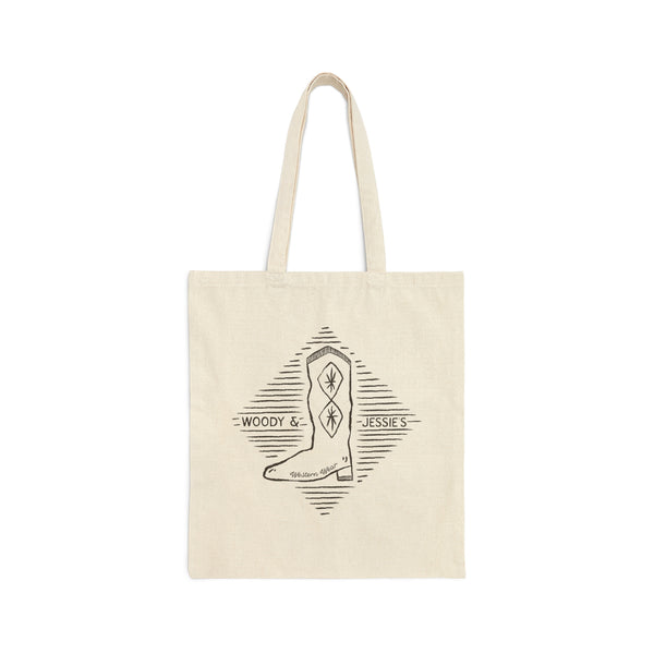 Woody & Jessie's Western Wear Cotton Canvas Tote Bag