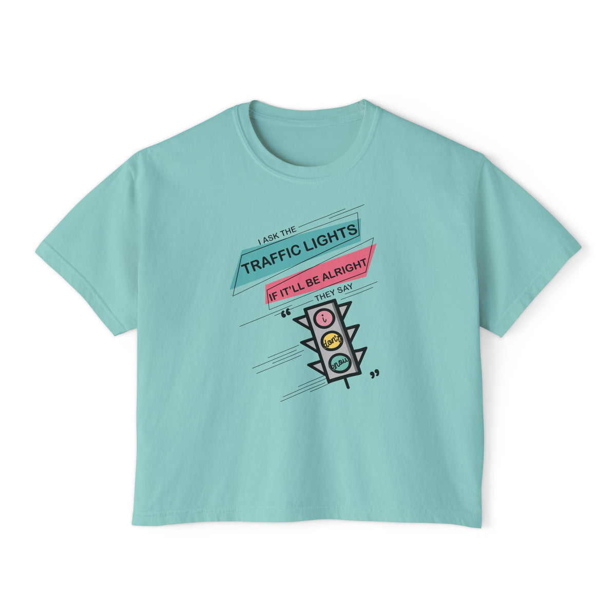 Traffic Lights Swiftie Comfort Colors Women's Boxy Tee