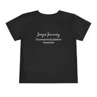 Joey's Journey Chromosome 6q Deletion Awareness Bella Canvas Toddler Short Sleeve Tee