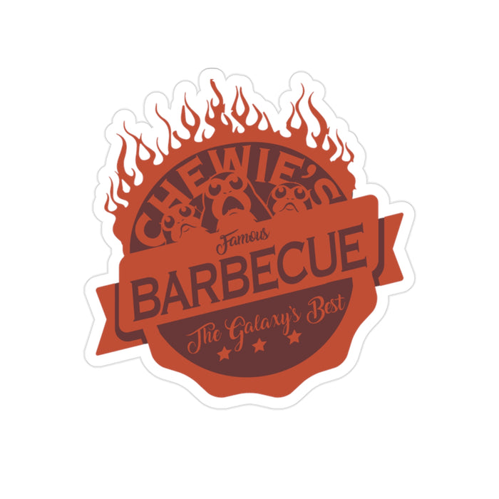 Chewie's BBQ Transparent Outdoor Stickers, Die-Cut, 1pc