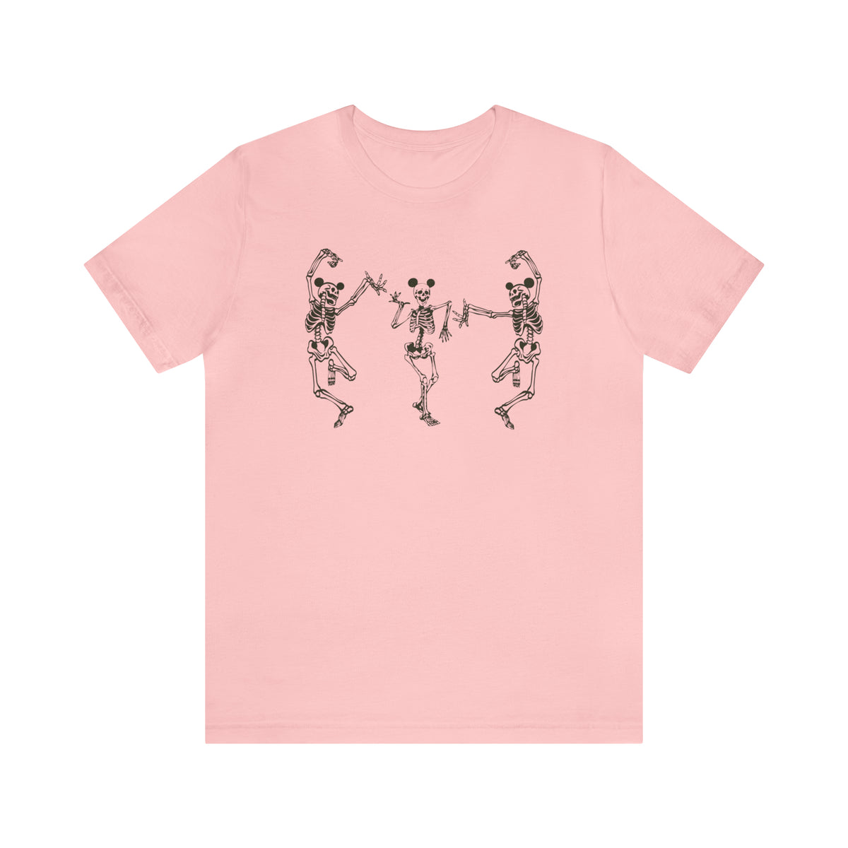 Dancing Skeletons with Ears Bella Canvas Unisex Jersey Short Sleeve Tee