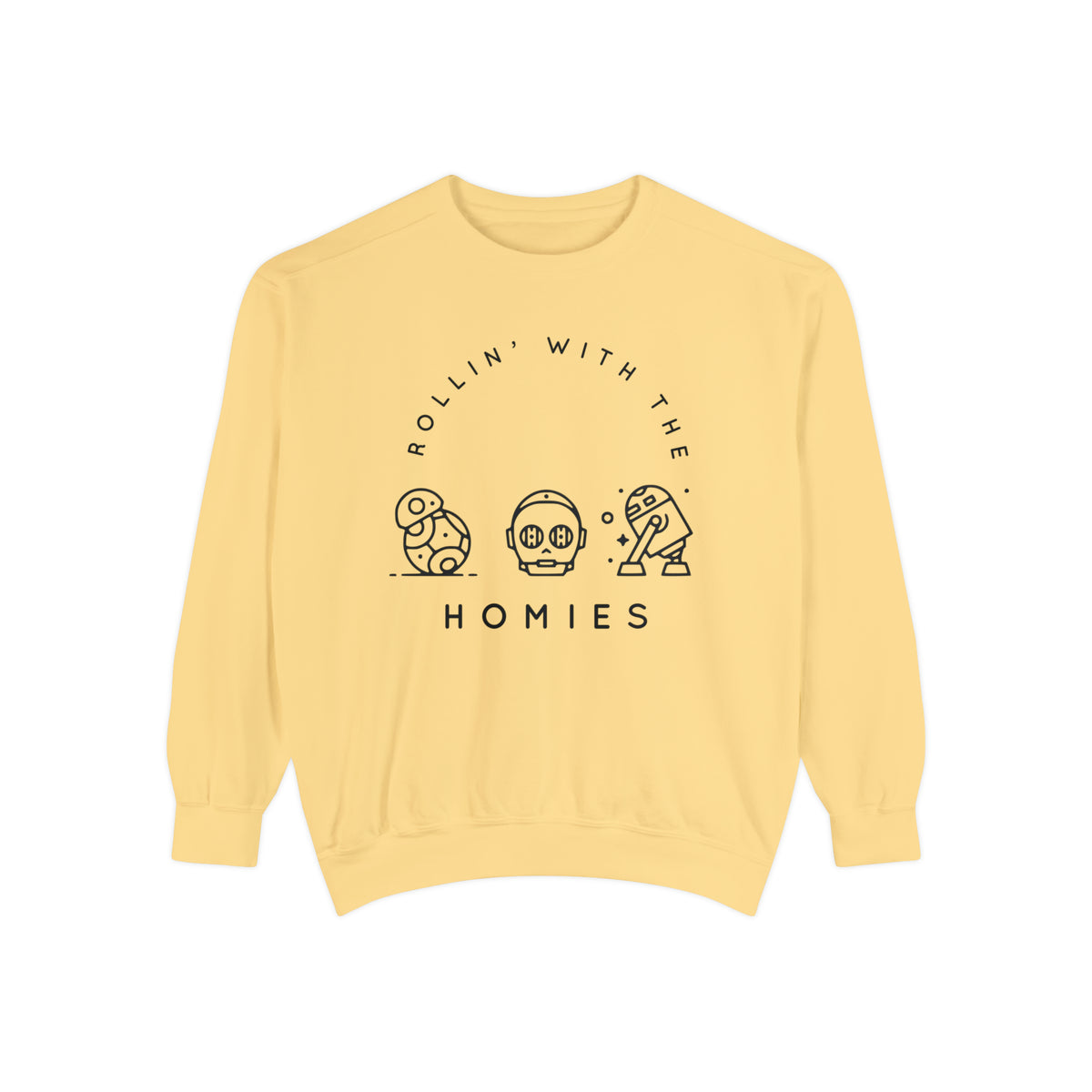 Rollin’ With The Homies Comfort Colors Unisex Garment-Dyed Sweatshirt