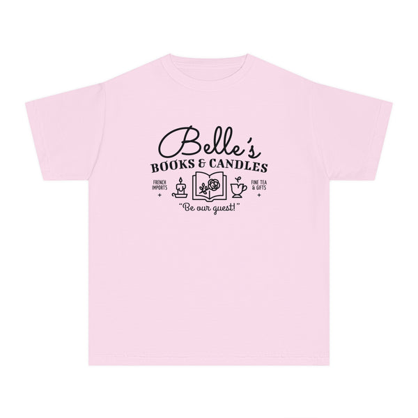 Belle’s Books & Candles Comfort Colors Youth Midweight Tee
