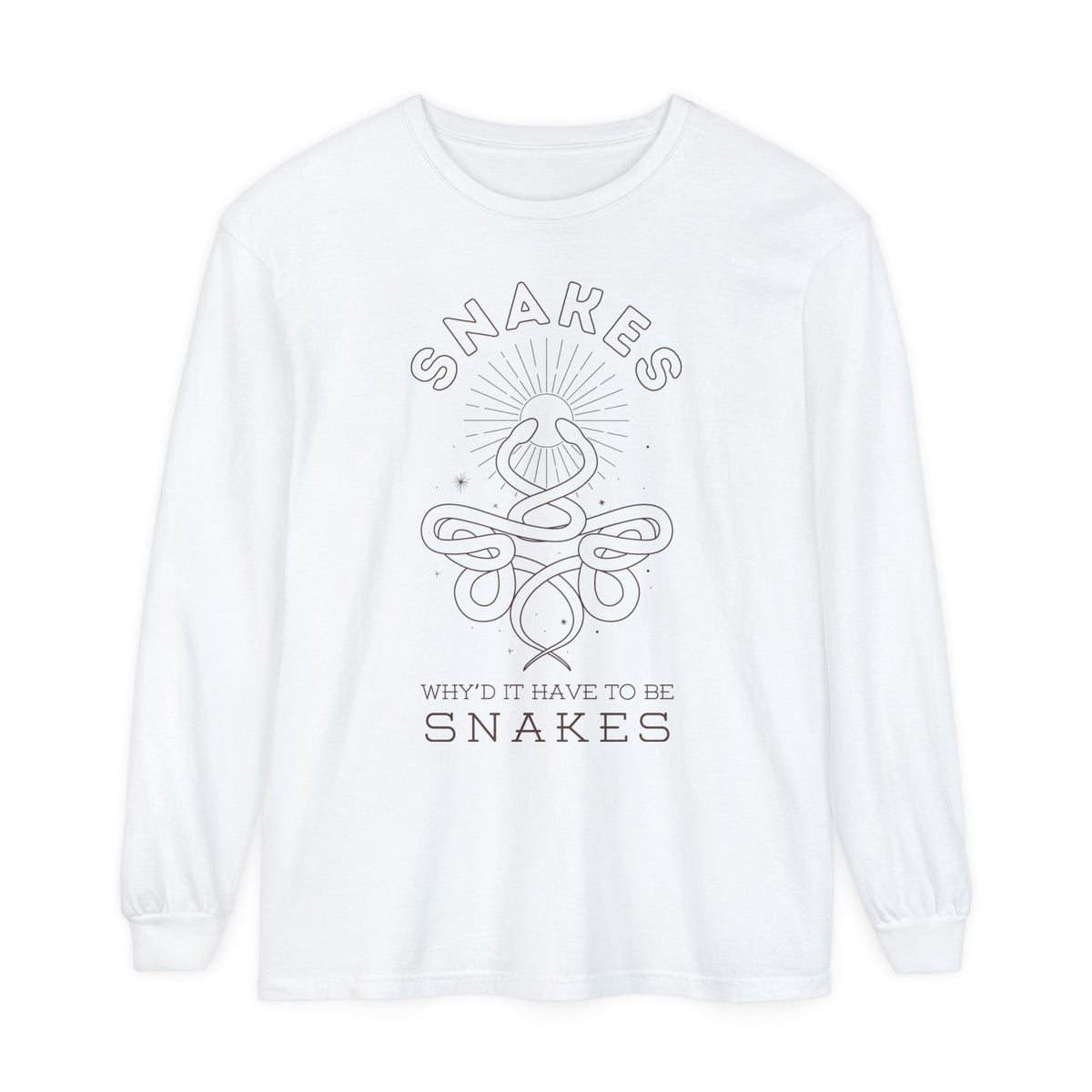 Why'd It Have To Be Snakes Comfort Colors Unisex Garment-dyed Long Sleeve T-Shirt