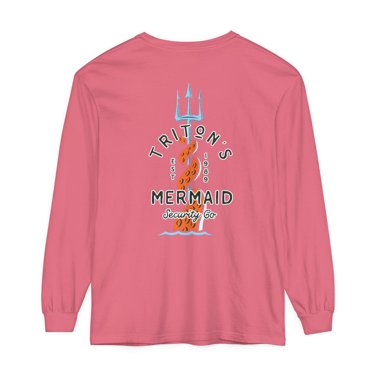 Triton's Mermaid Security Comfort Colors Unisex Garment-dyed Long Sleeve T-Shirt