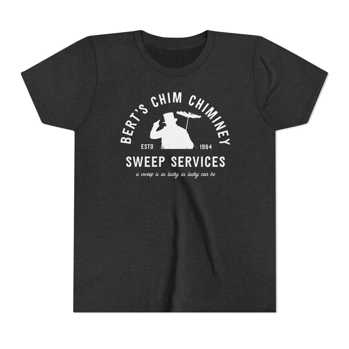 Bert’s Chim Chiminey Sweep Services Bella Canvas Youth Short Sleeve Tee