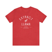 Extract of Llama Bella Canvas Unisex Jersey Short Sleeve Tee