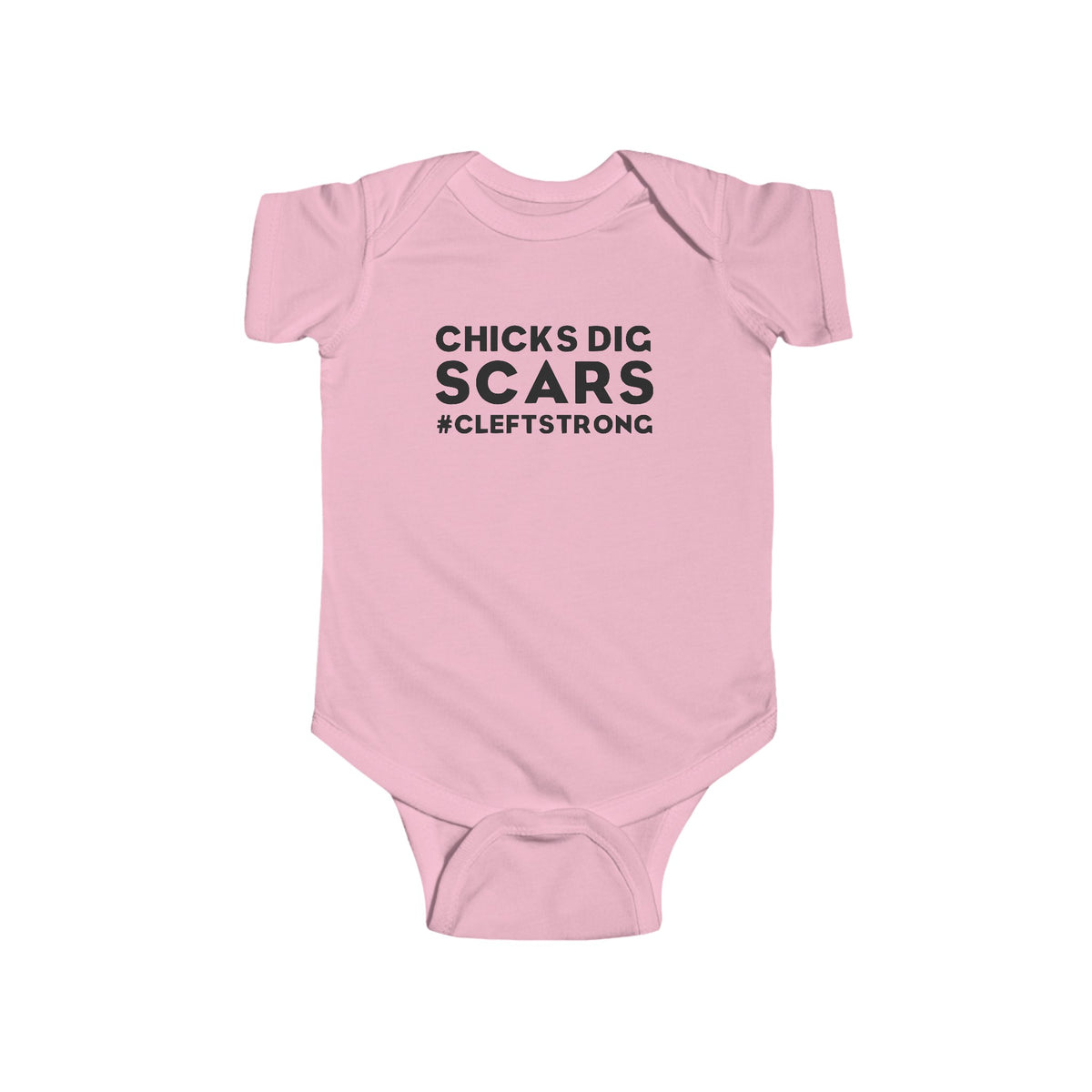 Chicks Dig Scars Cleft Strong Rabbit Skins Infant Fine Jersey Bodysuit