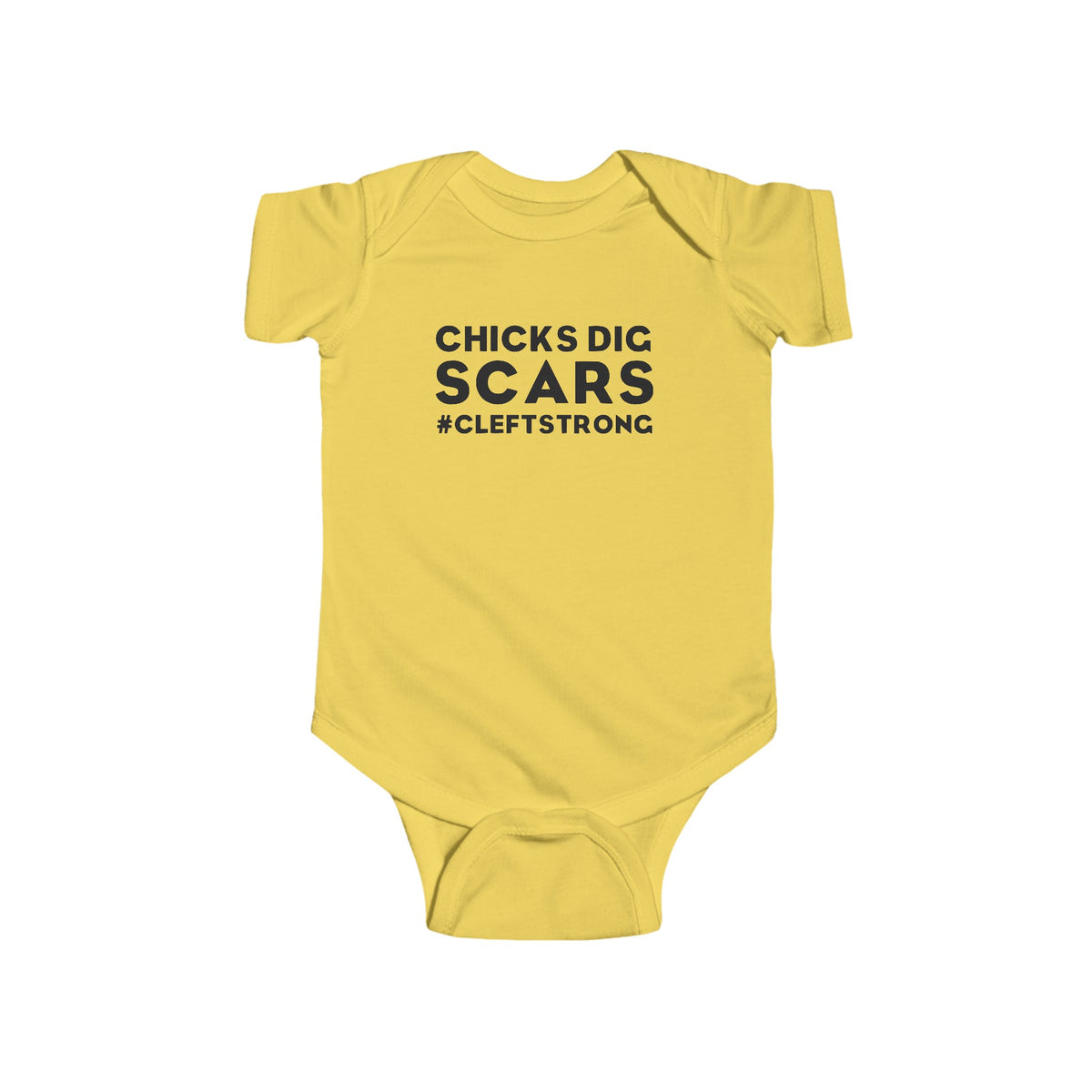 Chicks Dig Scars Cleft Strong Rabbit Skins Infant Fine Jersey Bodysuit