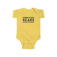 Chicks Dig Scars Cleft Strong Rabbit Skins Infant Fine Jersey Bodysuit