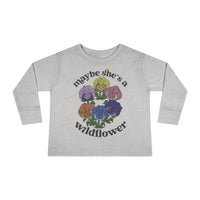 Maybe She’s A Wildflower Rabbit Skins Toddler Long Sleeve Tee