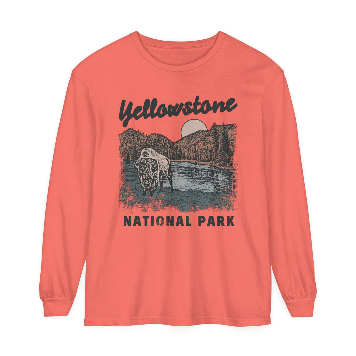 Yellowstone National Park Comfort Colors Unisex Garment-dyed Long Sleeve T-Shirt