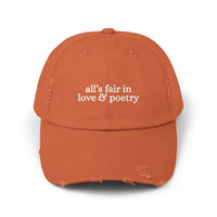 All's Fair In Love And Poetry Unisex Distressed Cap