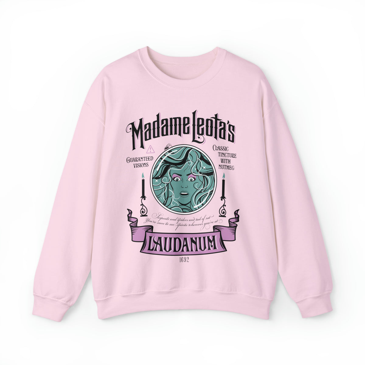 Madame Leota’s Laudanum Teal Gildan Unisex Heavy Blend™ Crewneck Sweatshirt