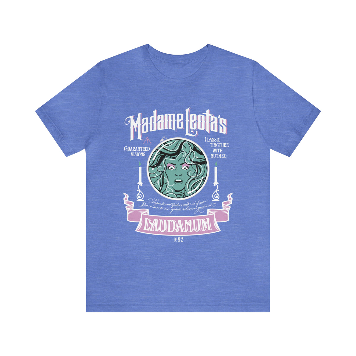Madame Leota’s Laudanum Teal Bella Canvas Unisex Jersey Short Sleeve Tee