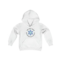 The Cold Never Bothered Me Anyway Gildan Youth Heavy Blend Hooded Sweatshirt