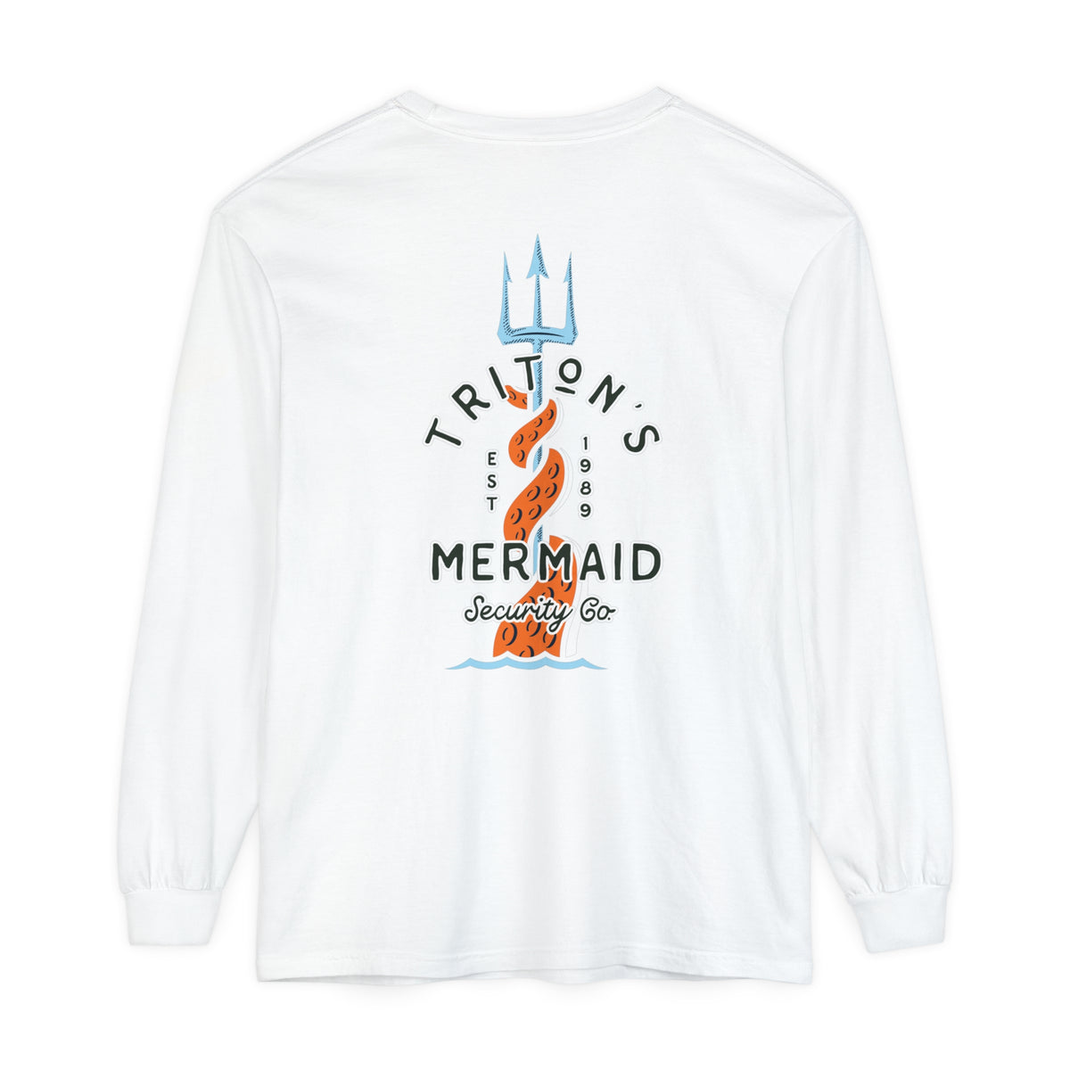 Triton's Mermaid Security Comfort Colors Unisex Garment-dyed Long Sleeve T-Shirt