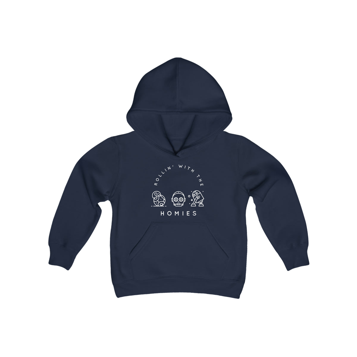 Rollin’ With The Homies Gildan Youth Heavy Blend Hooded Sweatshirt