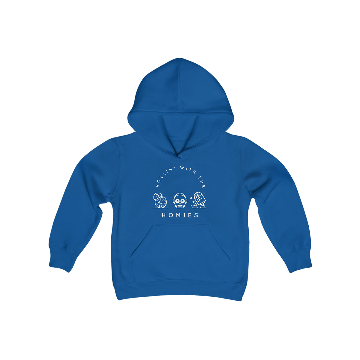 Rollin’ With The Homies Gildan Youth Heavy Blend Hooded Sweatshirt