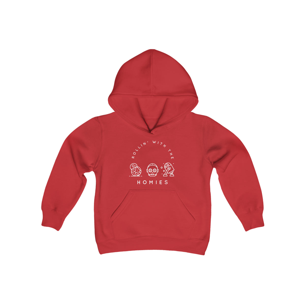 Rollin’ With The Homies Gildan Youth Heavy Blend Hooded Sweatshirt