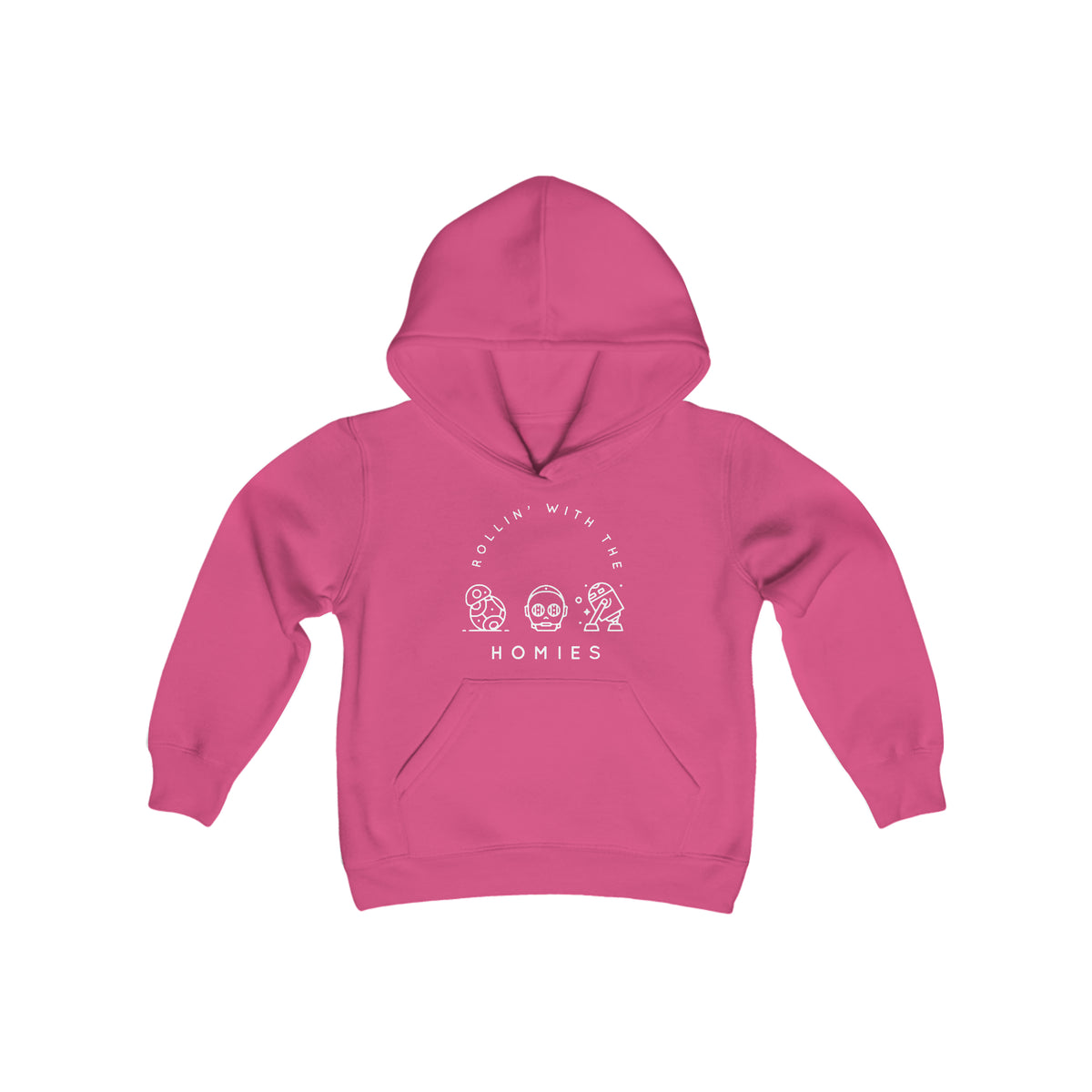 Rollin’ With The Homies Gildan Youth Heavy Blend Hooded Sweatshirt