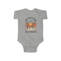 The Wildest Ride In The Wilderness Rabbit Skins Infant Fine Jersey Bodysuit
