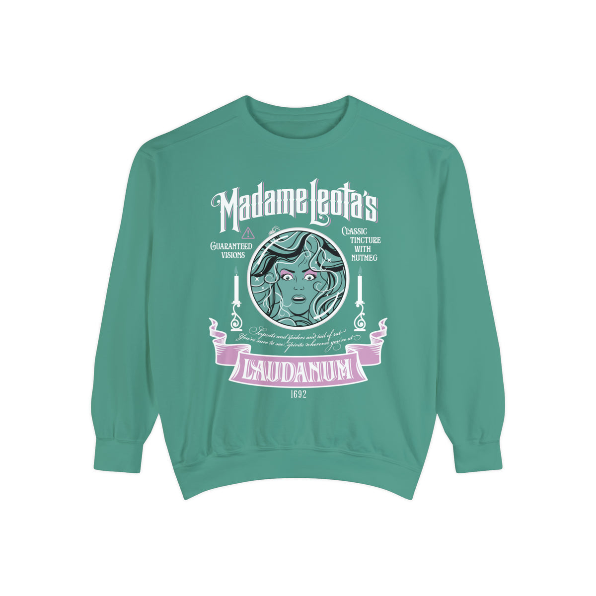 Madame Leota’s Laudanum Teal Comfort Colors Unisex Garment-Dyed Sweatshirt