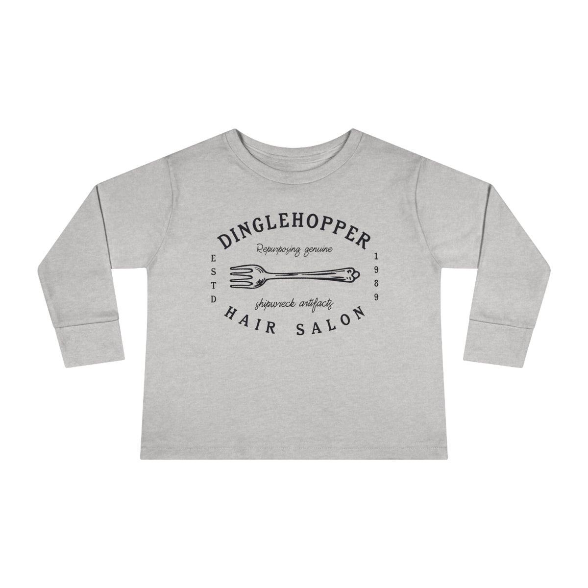Dinglehopper Hair Salon Rabbit Skins Toddler Long Sleeve Tee